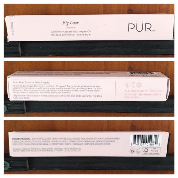 Pur Big Look Mascara in Black LENGTHENING, Volumizing Full Size *BNIB! - Picture 9 of 12